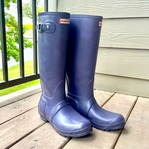 Hunter Rain Boots Tall Purple